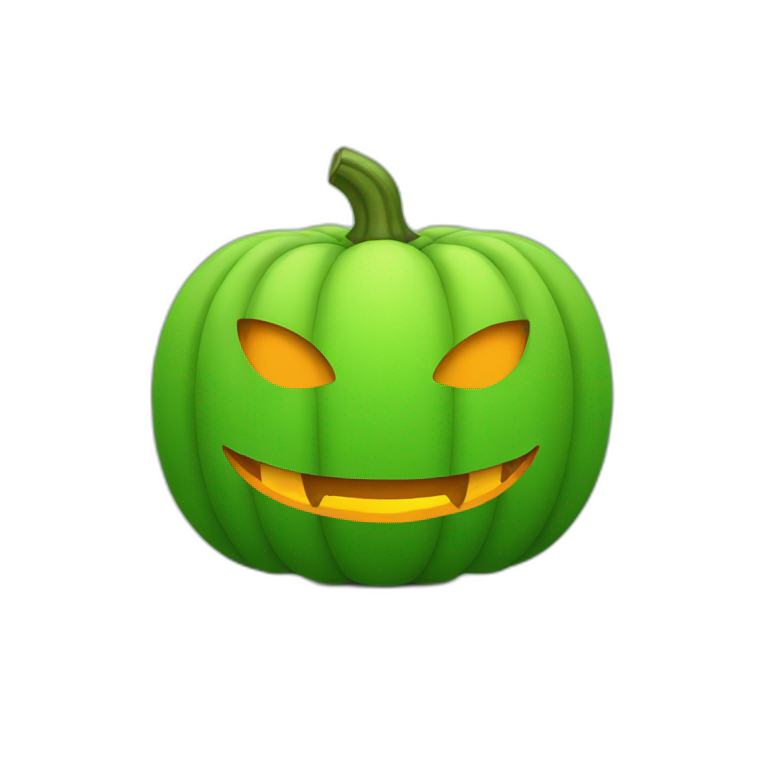 pumpkin app icon green background emoji