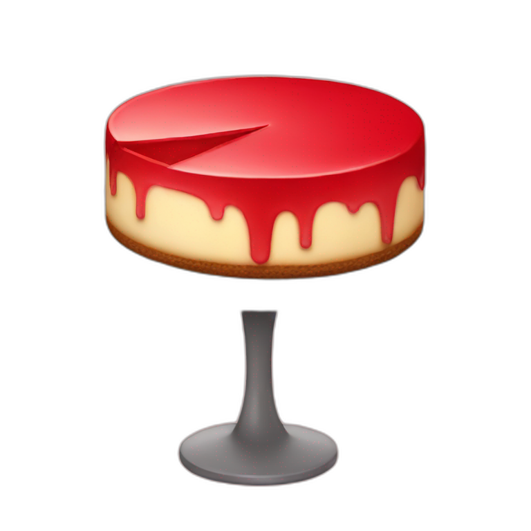 Red cheesecake  emoji