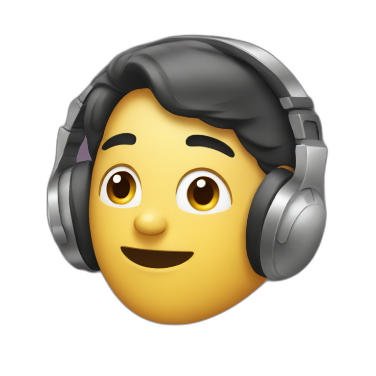 I listen to music emoji