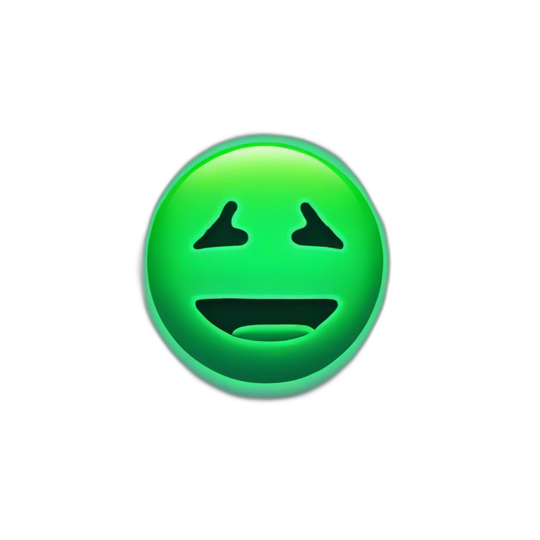 code with this style : JavaScript neon glowing bright green emoji