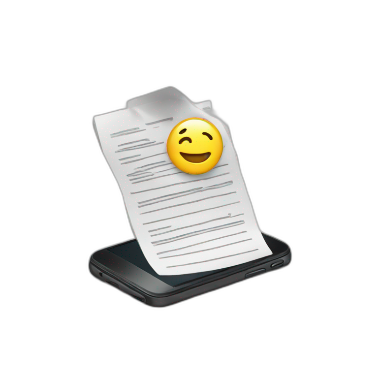 contract on smartphone emoji