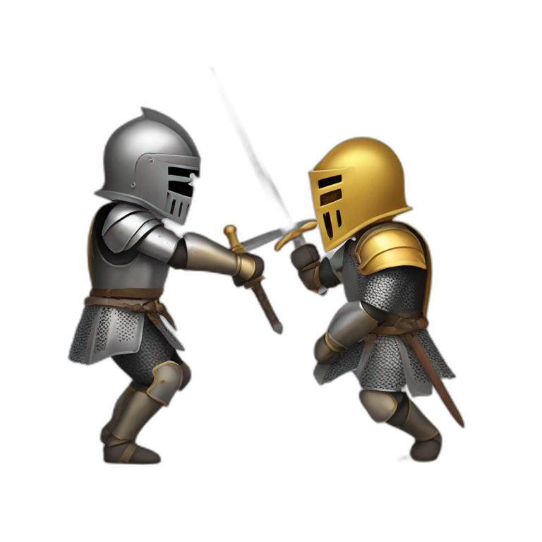 Two knights fighting emoji