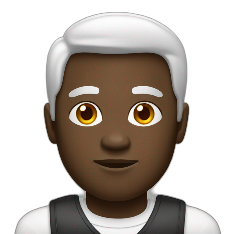 Black american stanford with white chest emoji