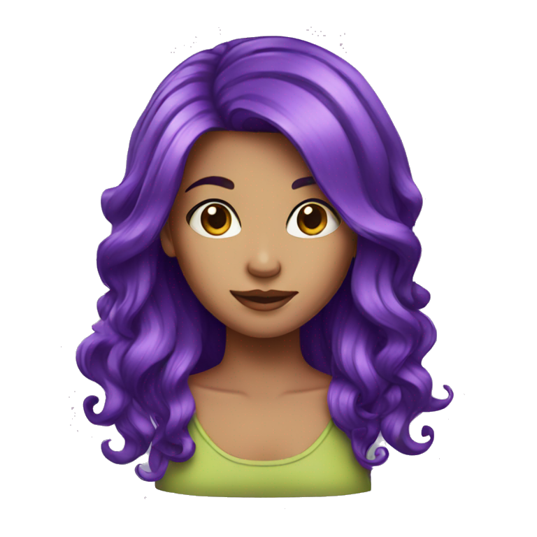 Purple hair girl  emoji