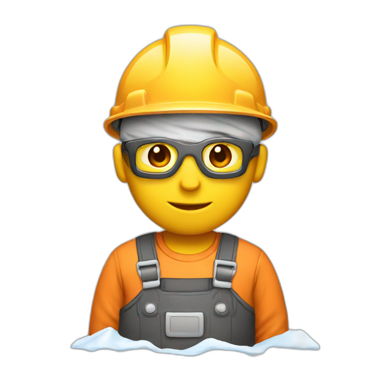 Construction worker thawing emoji