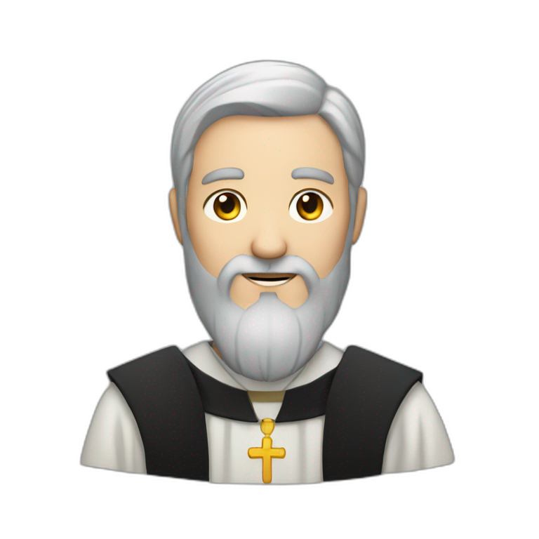 priest with long beared emoji