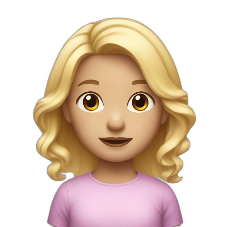 little girl with blonde hair emoji