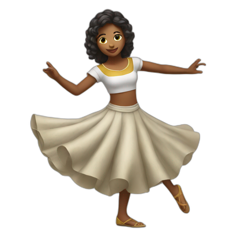 colombian girl dancing emoji
