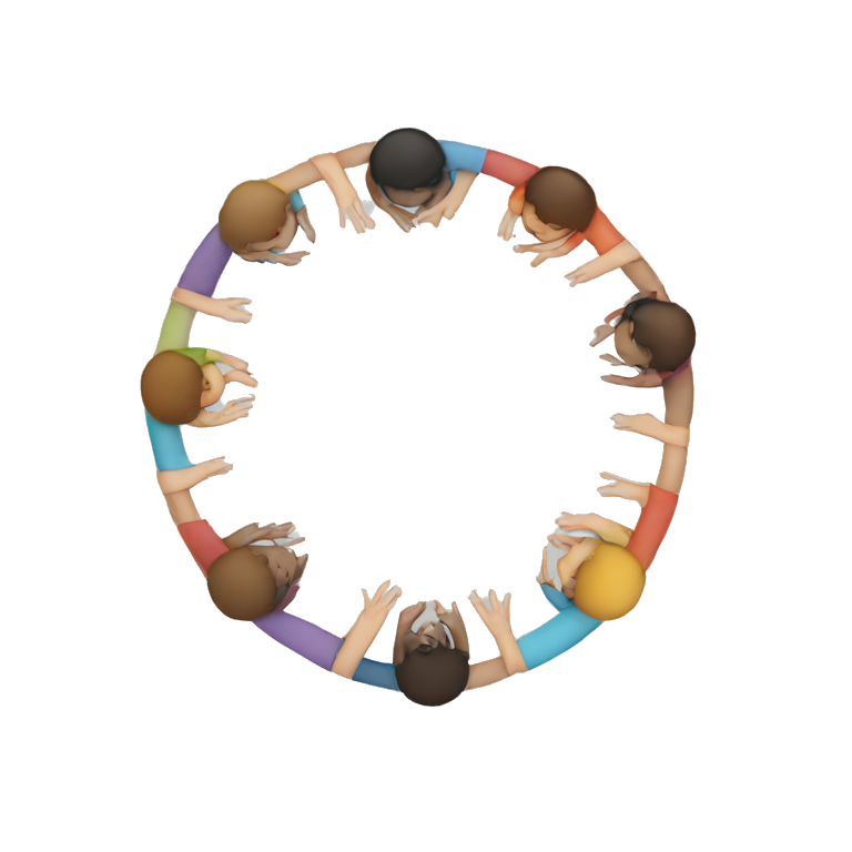 people in circle holding hands emoji