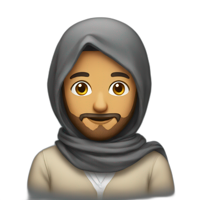 arab in scarf emoji