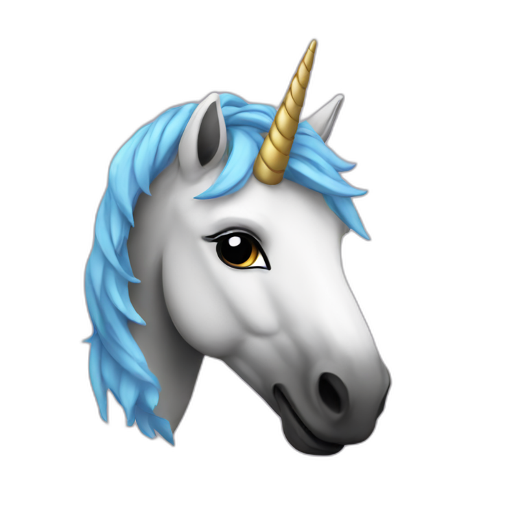 unicorn-black emoji