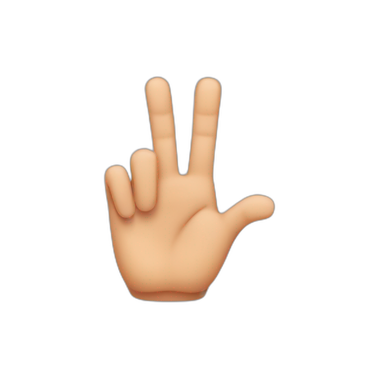 hand two fingers emoji