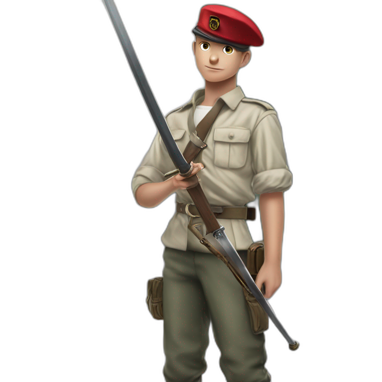 tree soldier with sword emoji