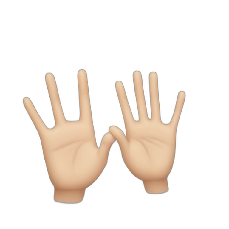 hands on hands on hands emoji