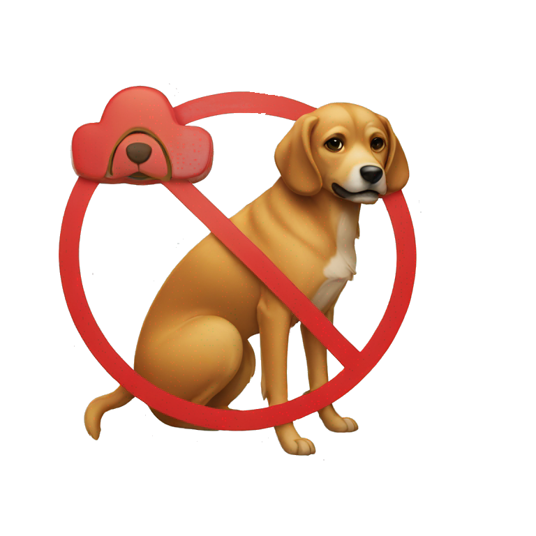 no dogs sign emoji