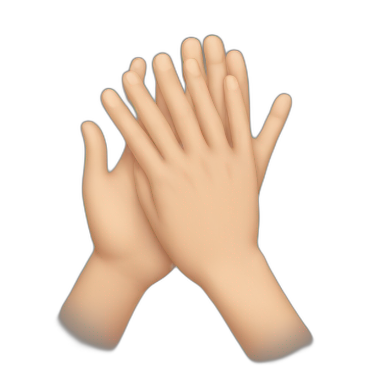 man showing goodbye through hands emoji