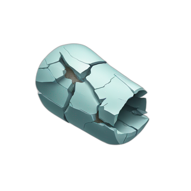 Broken object with crack emoji