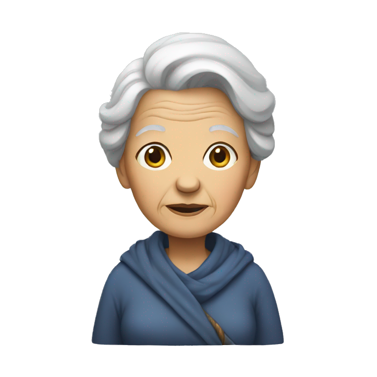 Old woman waiting emoji