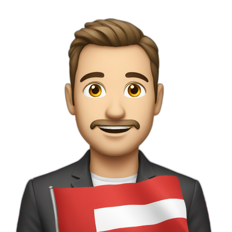 Austrian man with Austrian flag emoji