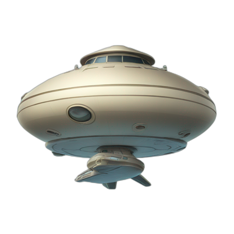 flying saucer with the inscription on the front of the sea ark emoji