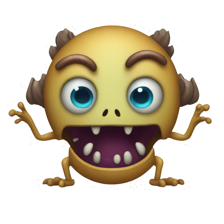  monster with 4 eyes and 4 arms emoji