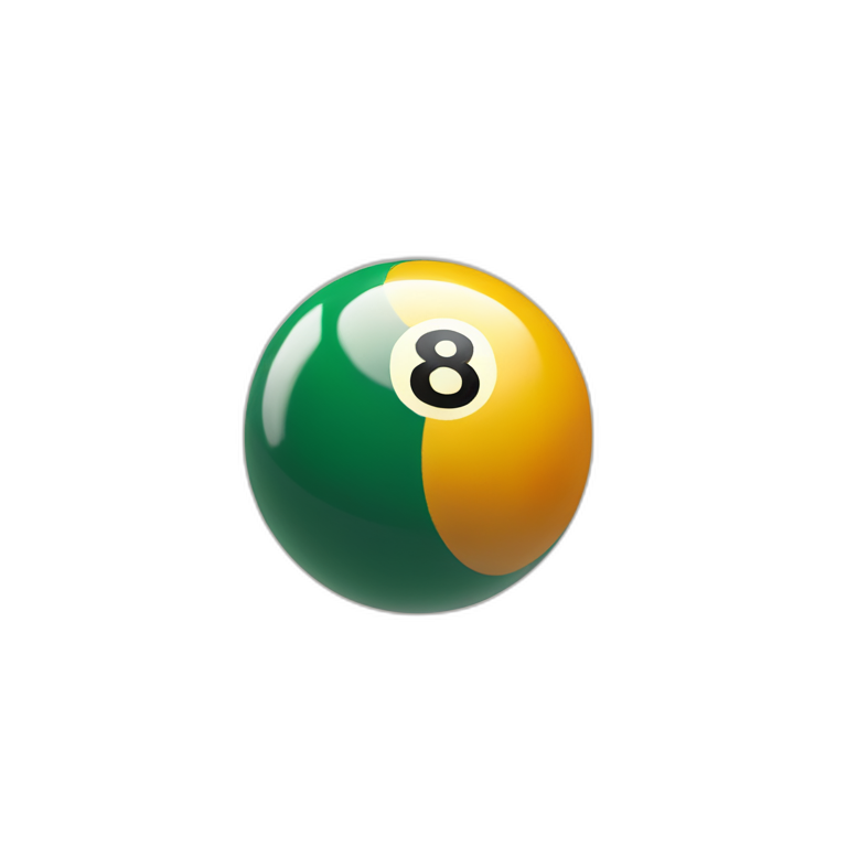 Billiard ball with the number 8 emoji