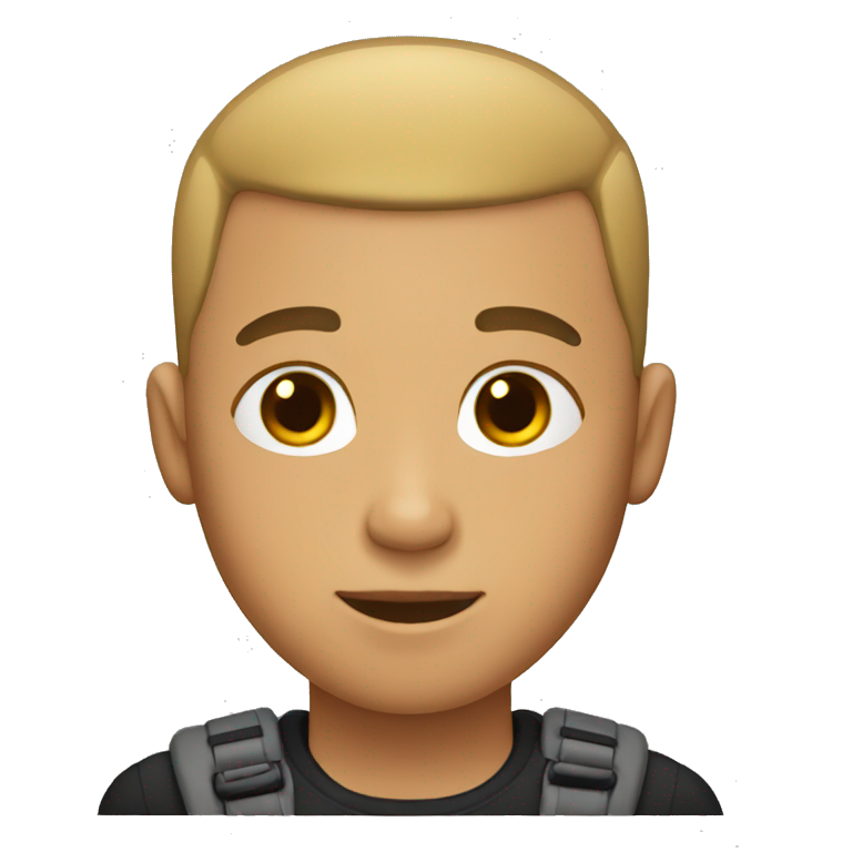 light skin guy with buzz cut emoji