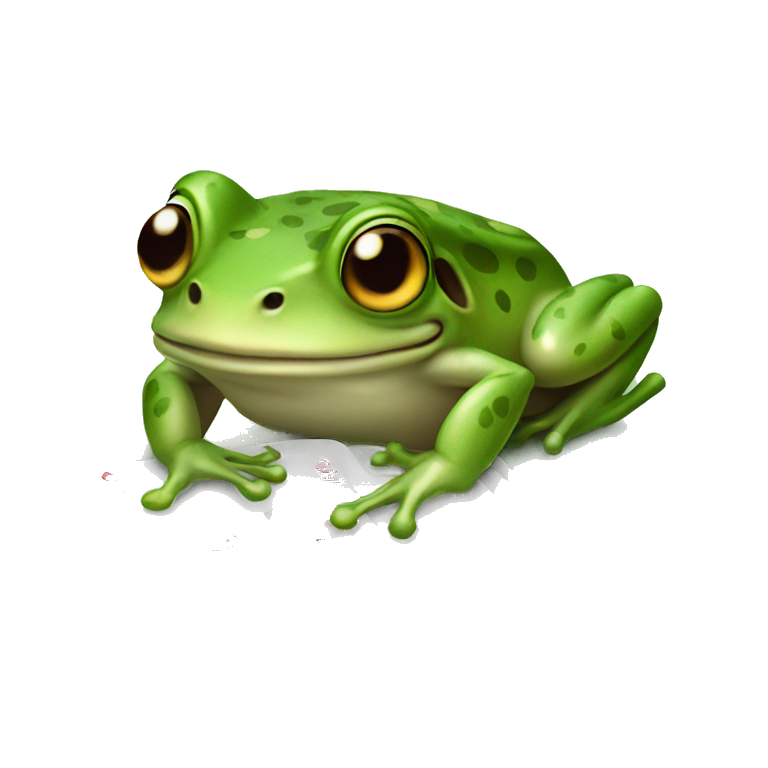 frog with cards emoji