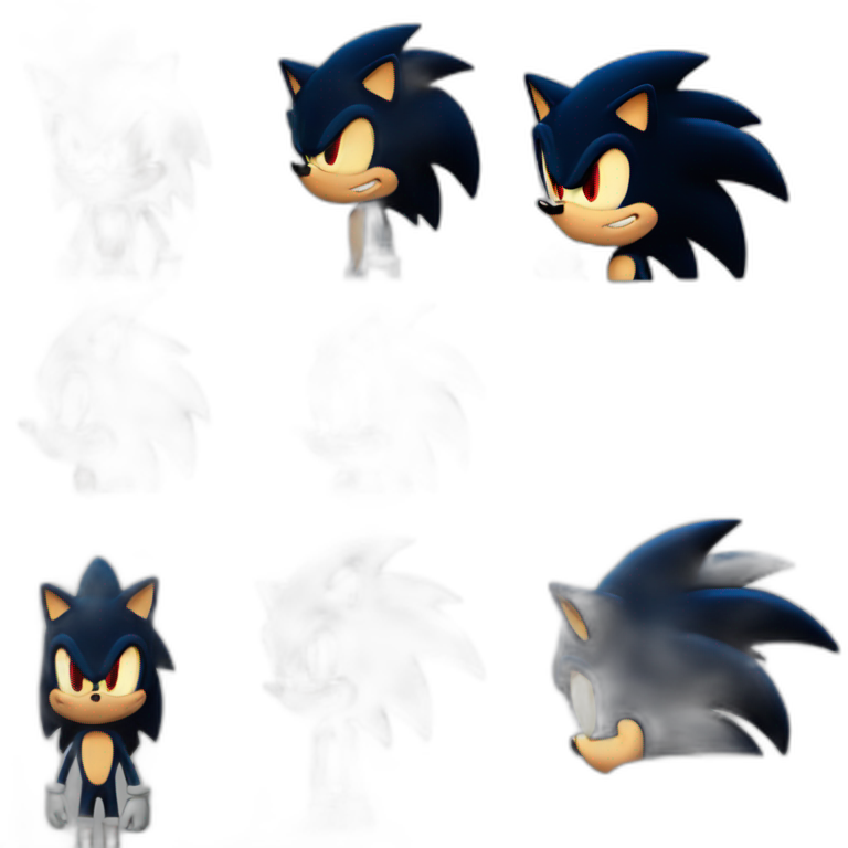 Sonic the Hedgehog shadow emoji