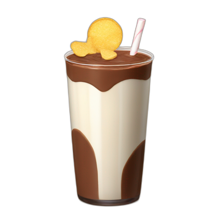 chocolate milk and crisps emoji
