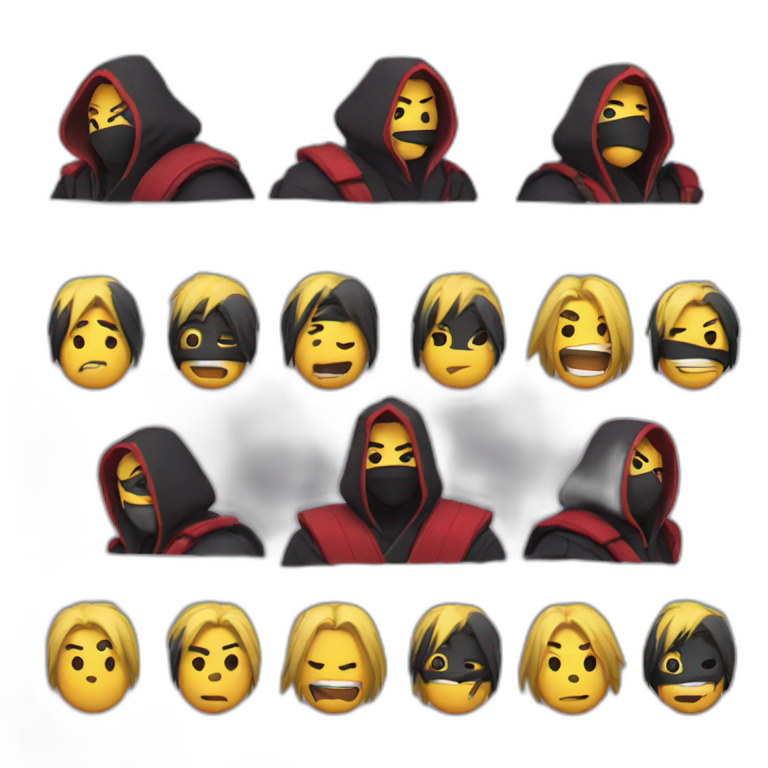 Akatsuki emoticon set emoji