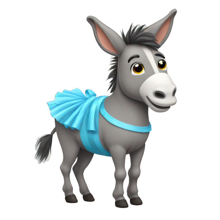 Donkey wearing a tutu emoji