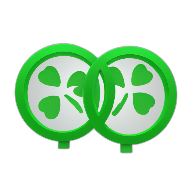 round-green-outline-sign-no-entry-for-clover emoji