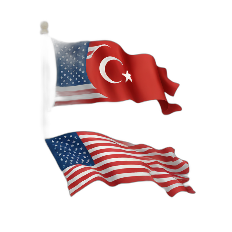 turkish flag + american flag emoji