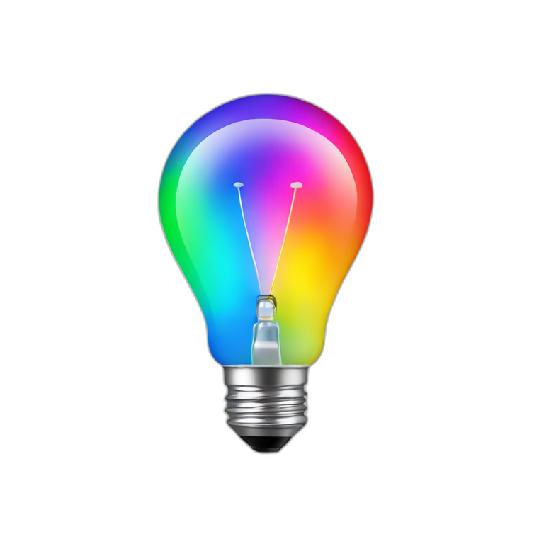 rgb light bulb emoji