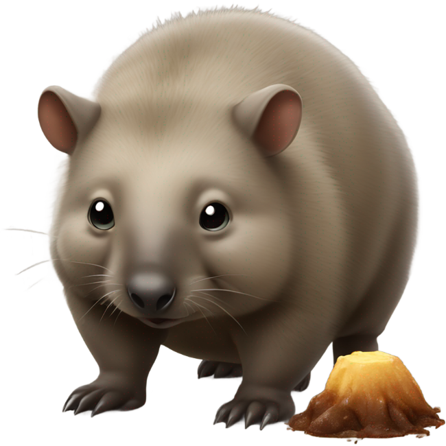 wombat with its square poop Sticker