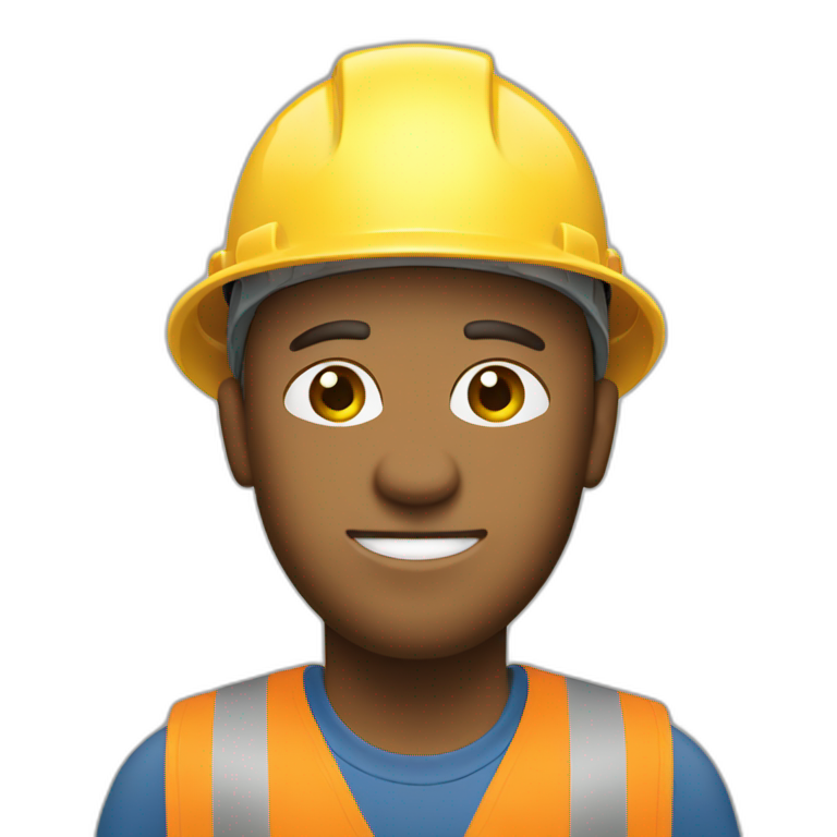 Construction worker with green hard hat emoji