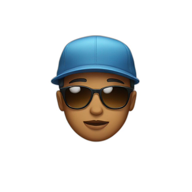 a boy with sunglasses and cap emoji