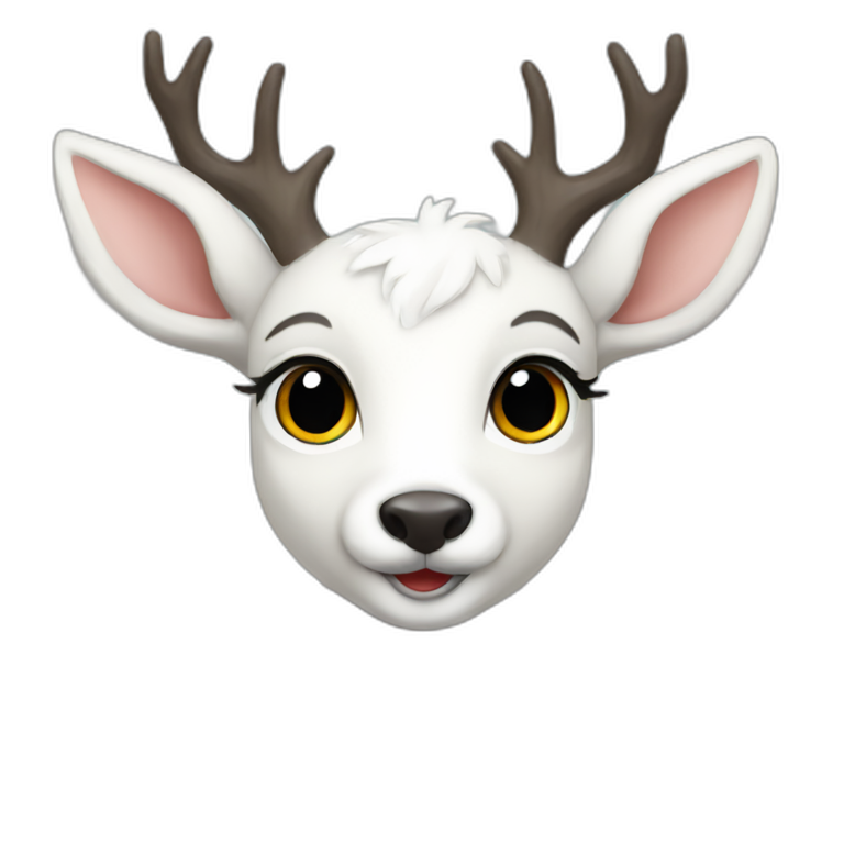 white deer kids emoji