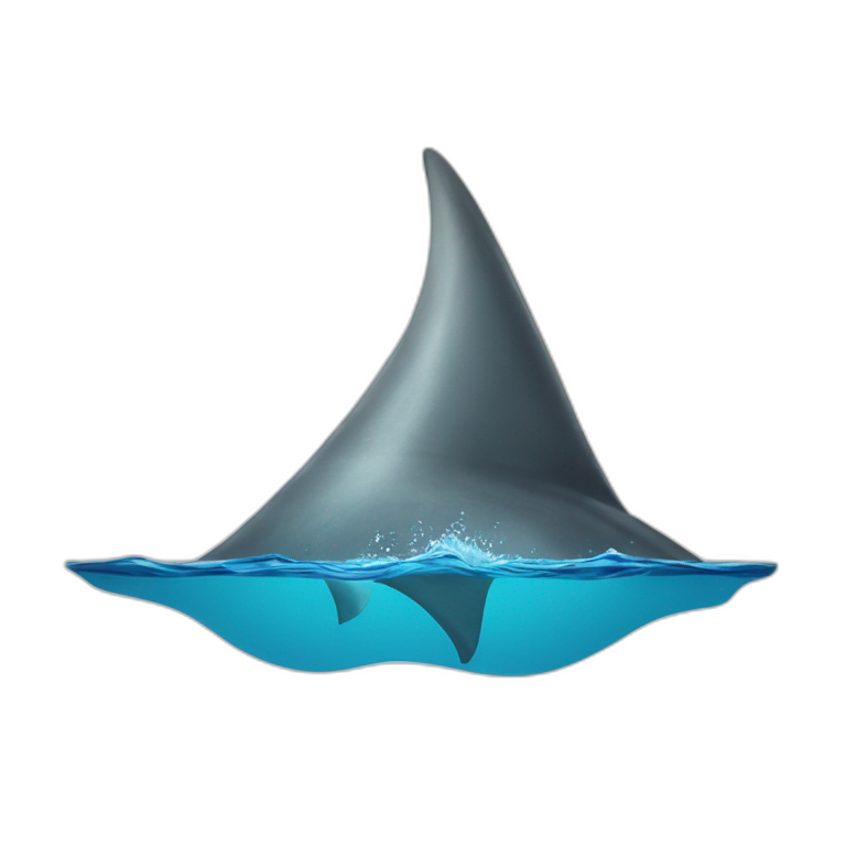  Shark fin above water emoji
