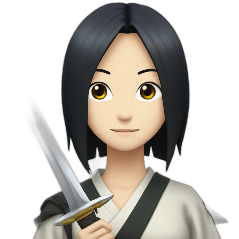 Rukia Kuchiki holding sword emoji