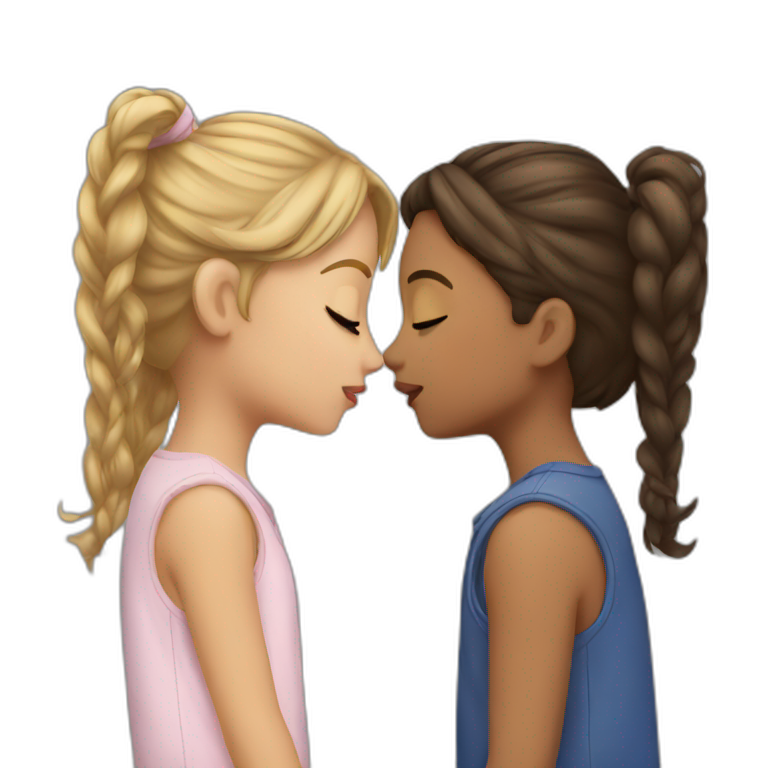 Girl kiss girl emoji