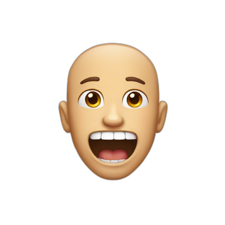 Man holding his teeth that fell out emoji