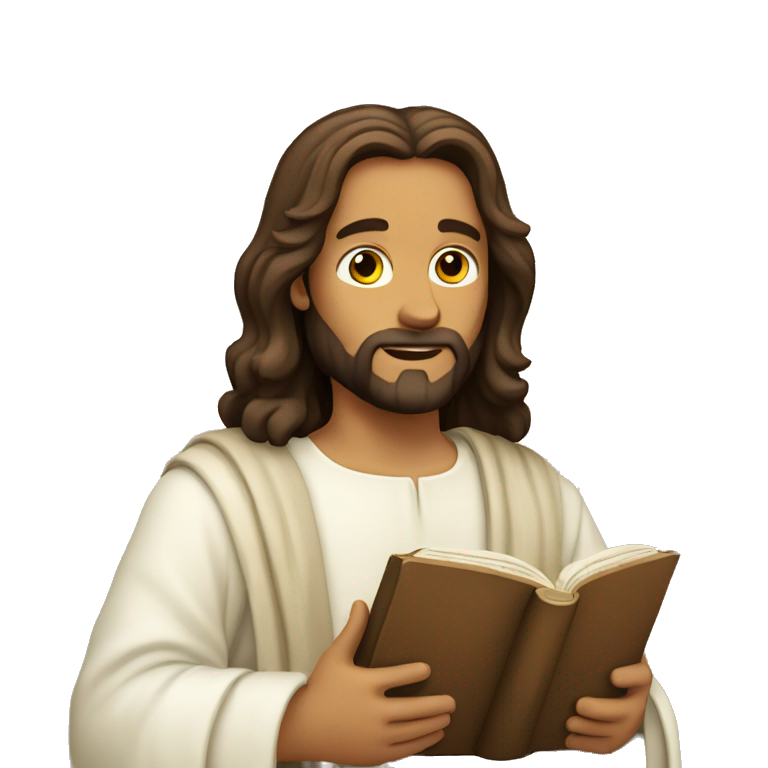 Jesus Christ holding bible  emoji