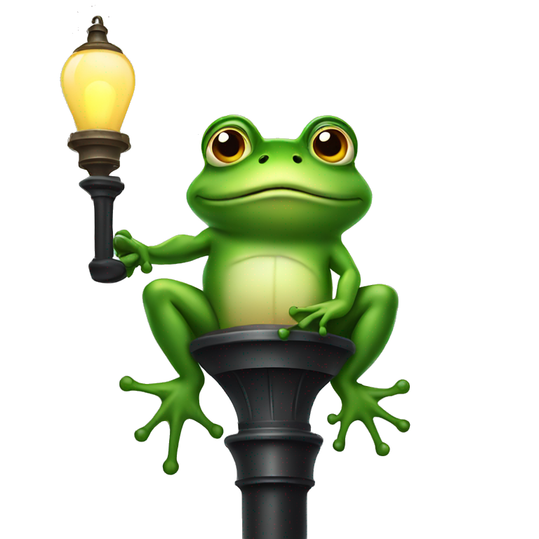frog holding a gaslight emoji