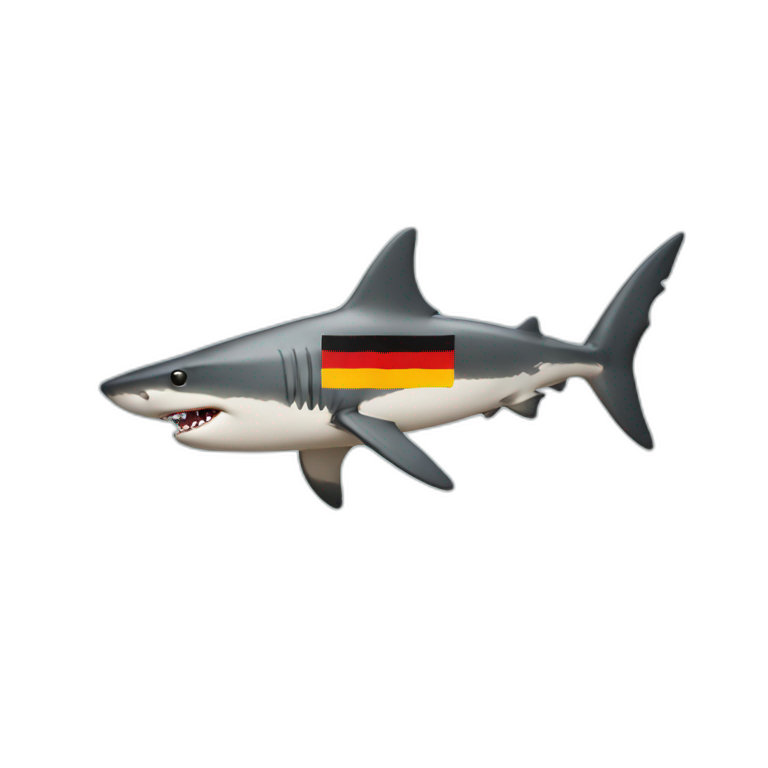Shark with german flag emoji