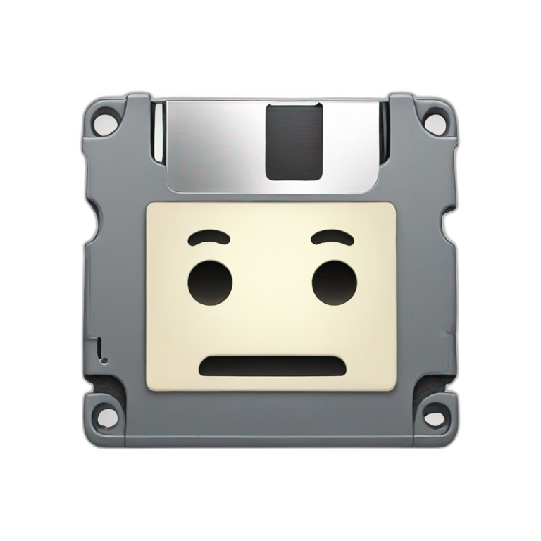 smiling floppy disk emoji