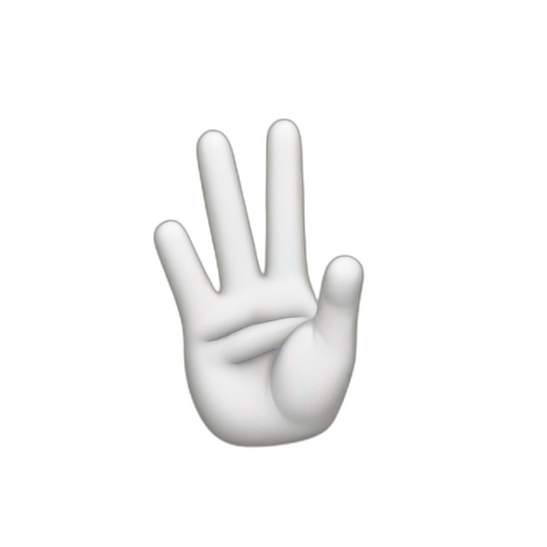 3 fingers emoji