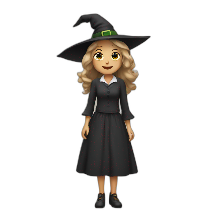 a witch teacher in a kindergarten emoji