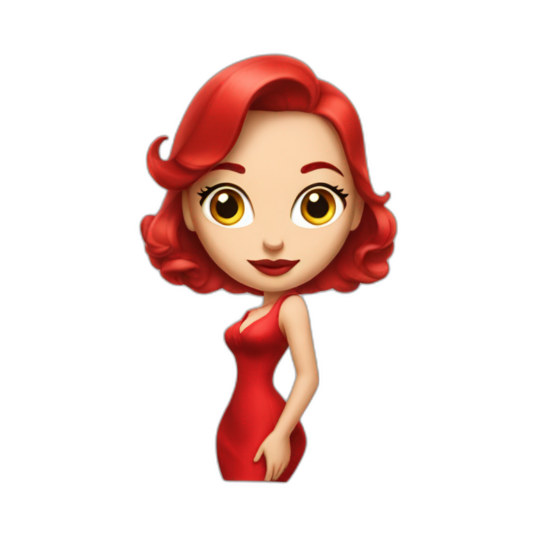 jessica rabbit in a red dress emoji